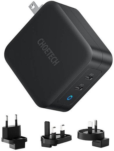 Ładowarka sieciowa Choetech PD6008 2xUSB-C PD 100W GaN