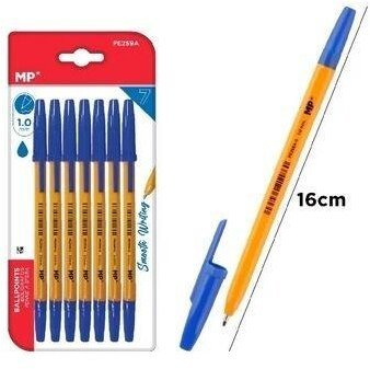 Berlingo Długopis 1mm niebieski 7szt
