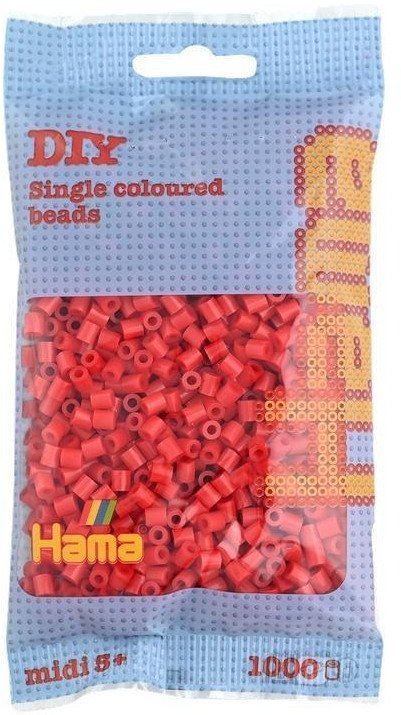 Hama Koraliki Midi w woreczku 1000el czerwone