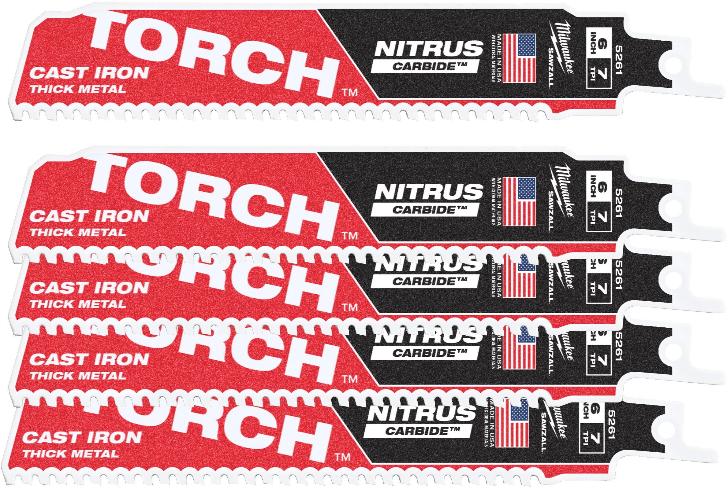 MILWAUKEE SAW BLADE S TCT TORCH NITRUS 150mm/8T /5pcs.