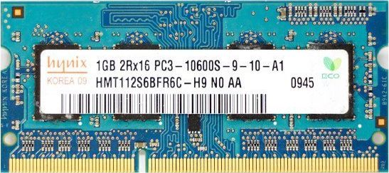 art. poleasingowy Hynix Pamięć RAM 1GB DDR3 1333MHz SODIMM Laptop