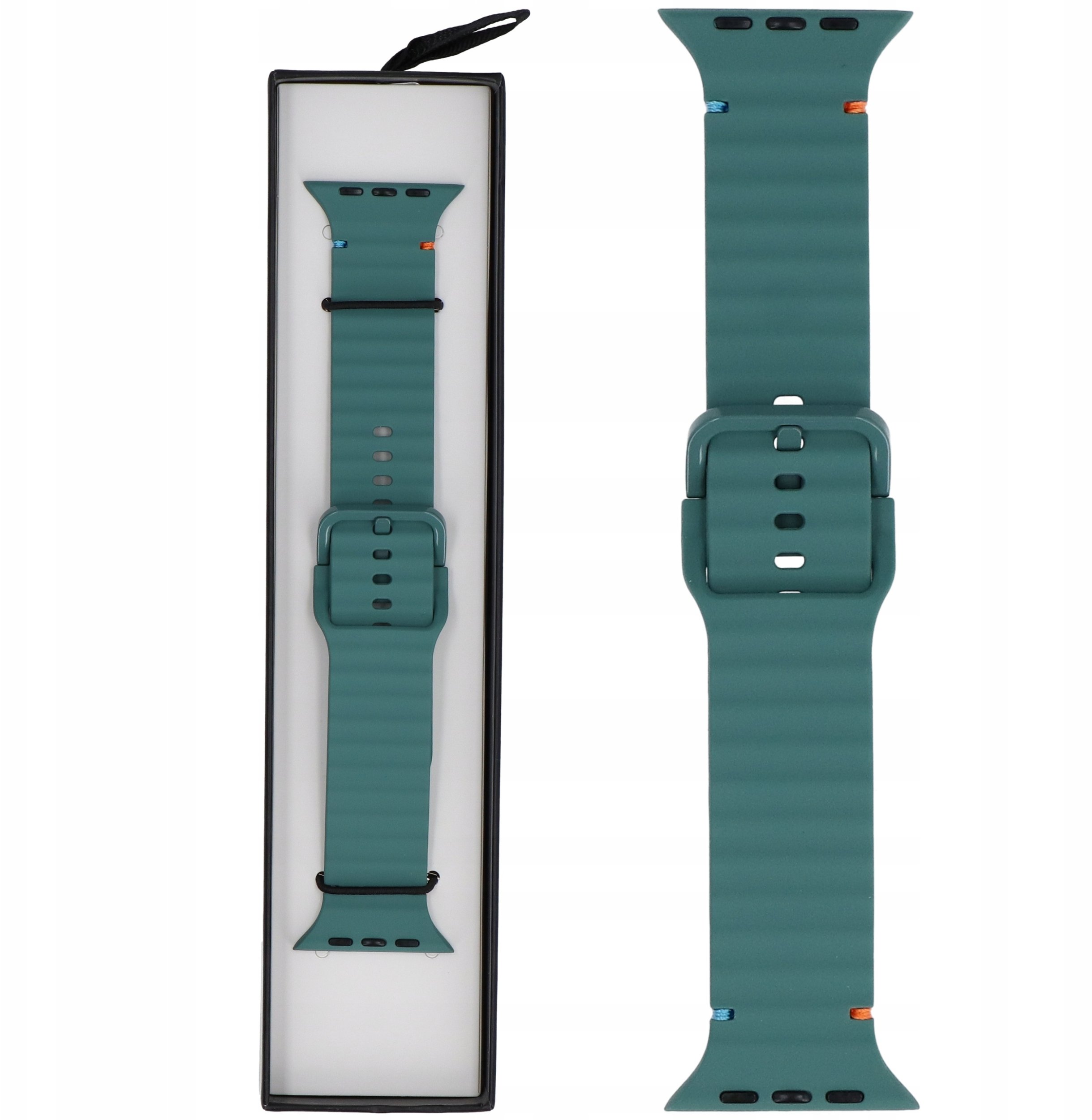 Pasek do smartwatcha GlacierX Silicone Colored Buckle Pastel Teal do Apple Watch 42/44/45/49mm Turkusowy