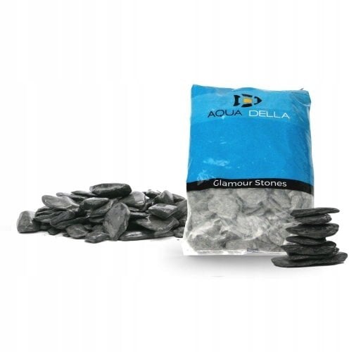 AQUA DELLA Gravel Pebbles żwirek do akwarium czarny, 2 kg
