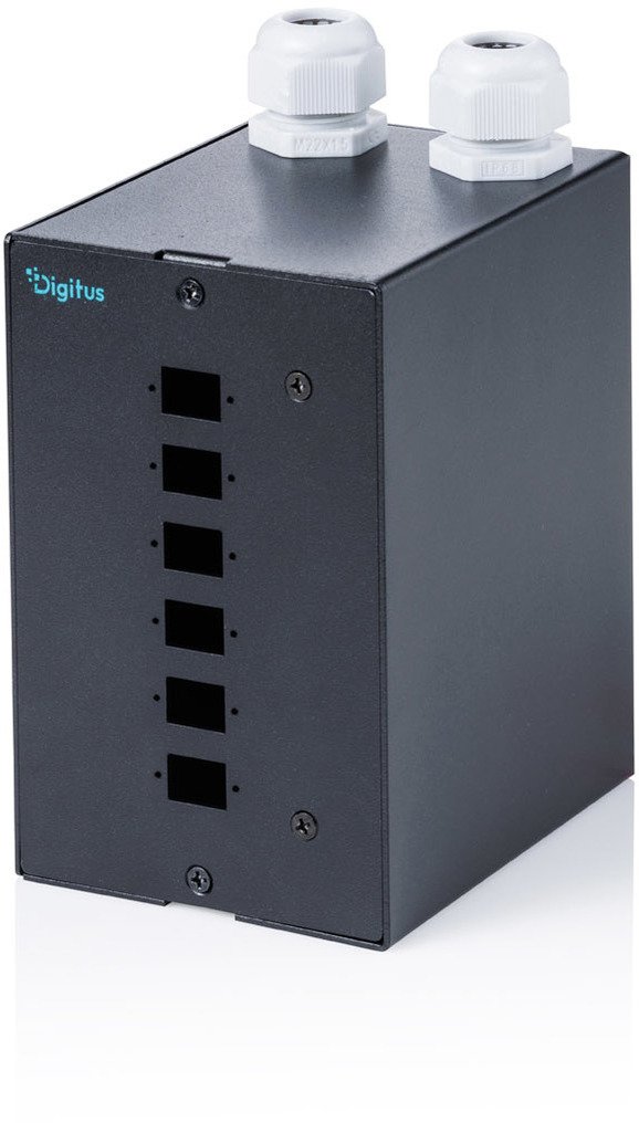 Digitus LWL rozdzielacz na szynę DIN 6 Port SC SX/LC DX czarny