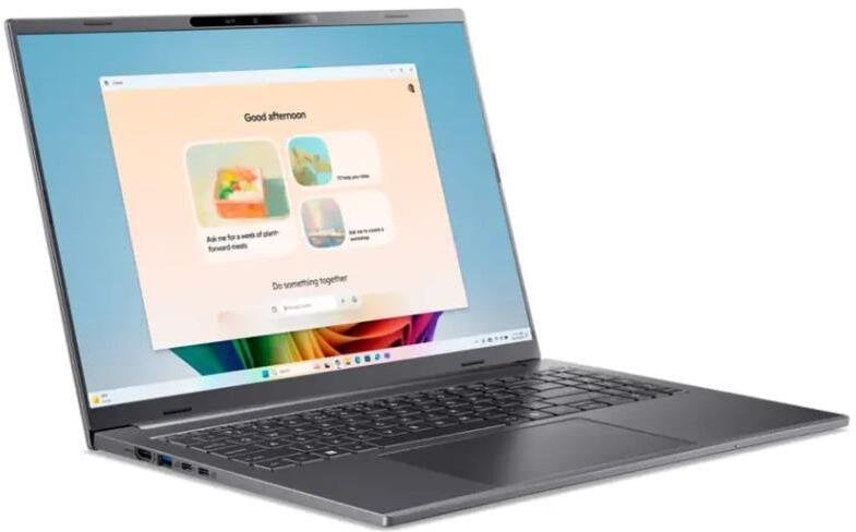 Laptop Acer Notebook Aspire Aspire 16 AI A16-11M-X9L6 CPU Qualcomm Snapdragon X X1-26-100 3000 MHz 16" 1920x1200 RAM 32GB LPDDR5x SSD 1TB Qualcomm Adr