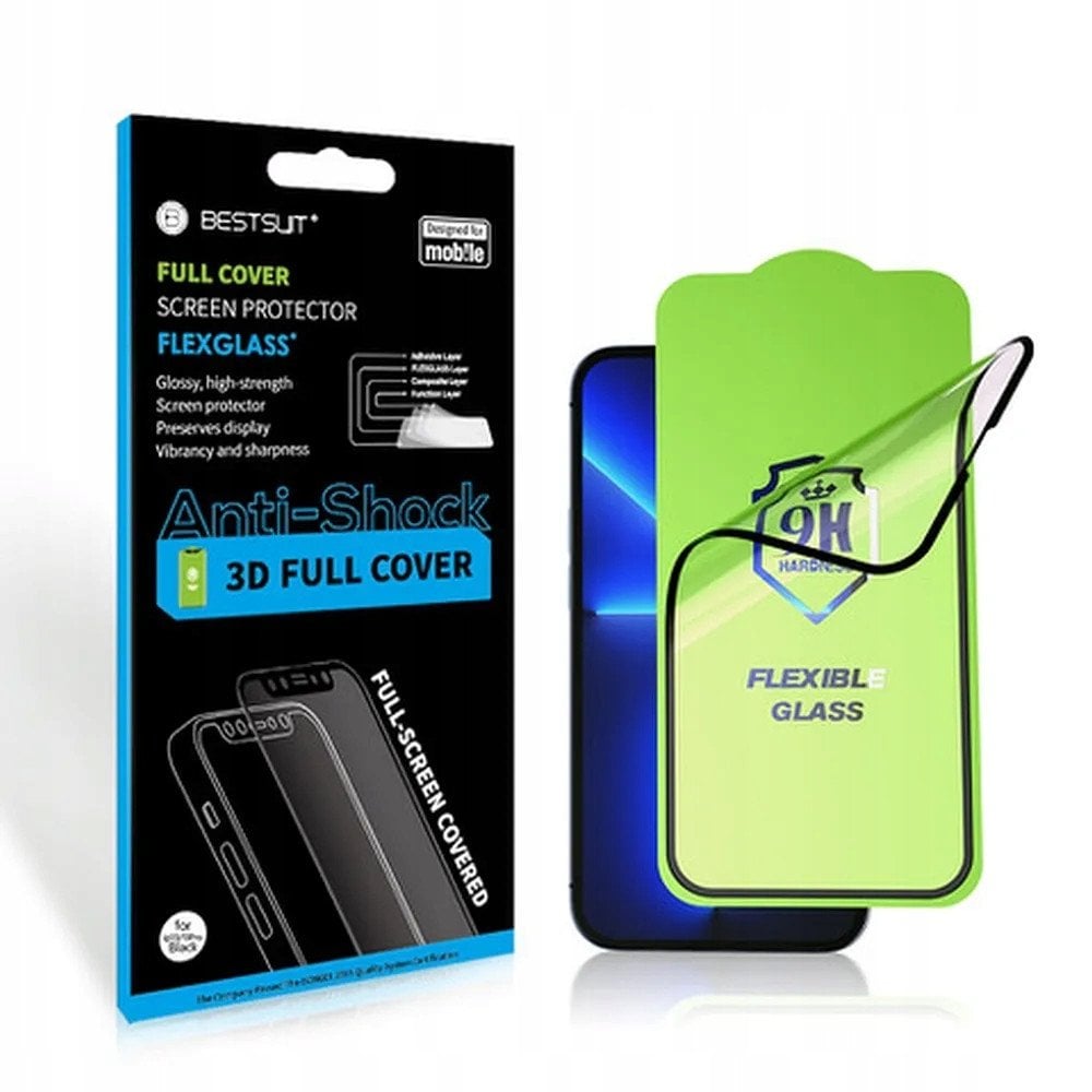 Bestsuit Szkło hybrydowe Flexible 5D Full Glue do Xiaomi 15 czarny