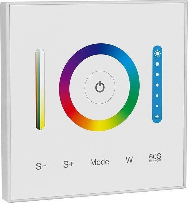 V-TAC Kontroler Sterownik Pilot Panel Ścienny Szklany 3w1 V-TAC RGB+CCT 1-strefa VT-2433