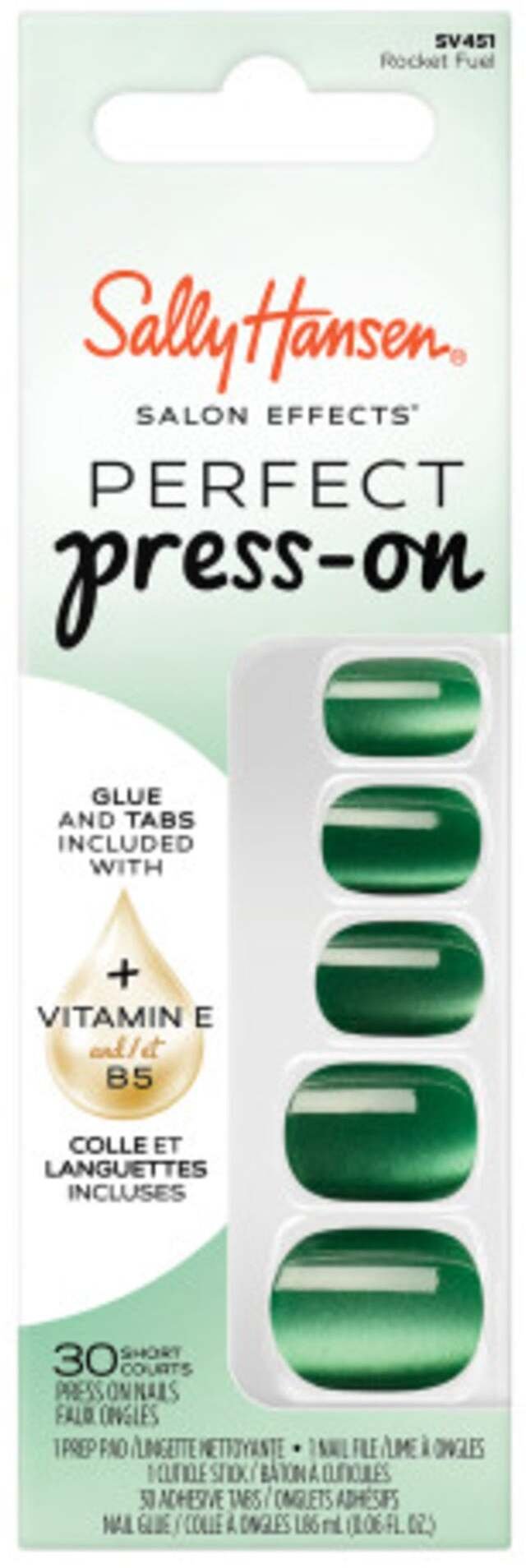 Sally Hansen SALLY HANSEN_Salon Effects Perfect Press On sztuczne paznokcie samoprzylepne Rocket Fuel 30szt