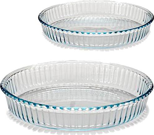 Borcam naczynie do piekarnika 26-32 cm szkło przezroczyste 2 szt