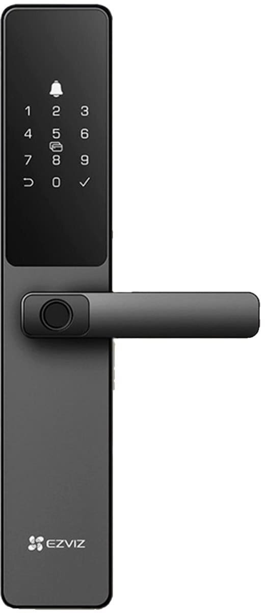 Ezviz Inteligentny zamek drzwiowy EZVIZ, IP65, Wi-Fi 2.4GHz, z hasłem, RFID, z odciskiem palca