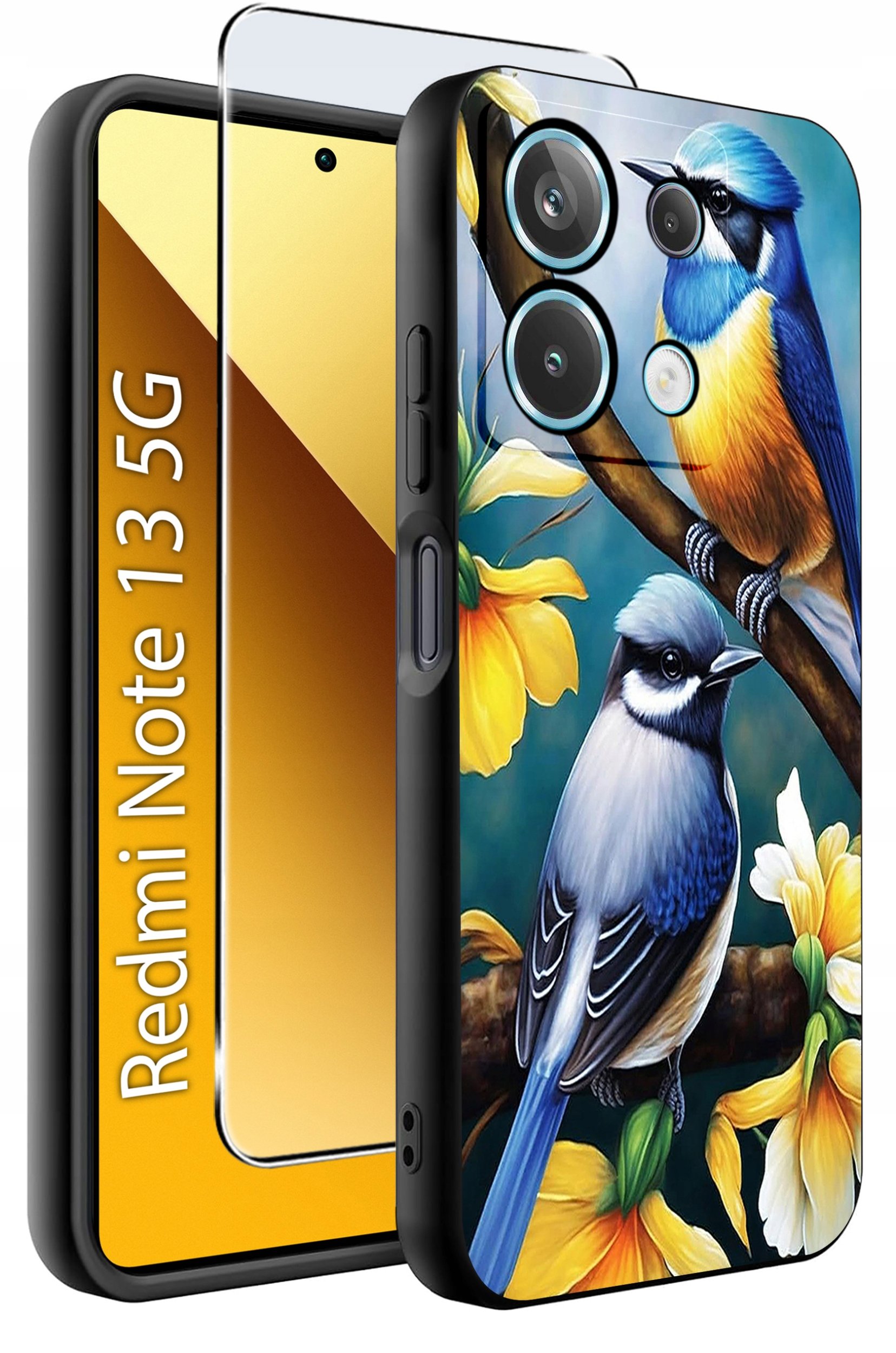 ETUI do Xiaomi Redmi Note 13 5G WZORY |SILIKONOWE MATT CASE +SZKŁO 9H