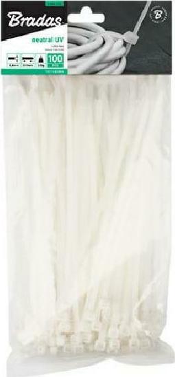 Bradas OPASKA PLASTIK BIAŁA 3,6x300/100szt TS1136300N