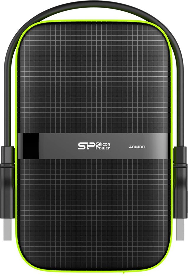 Dysk zewnętrzny HDD Silicon Power Armor A60 2TB Czarno-zielony (SP020TBPHDA60S3K)