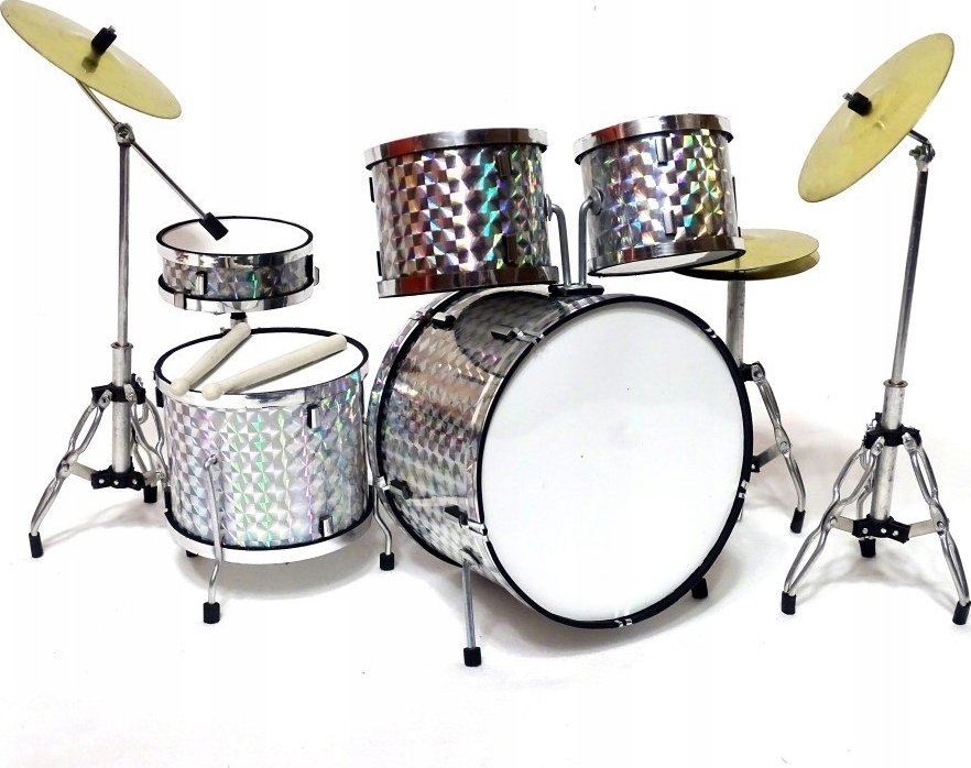 Mini perkusja silver chrome MDR-0039; skala 1:5