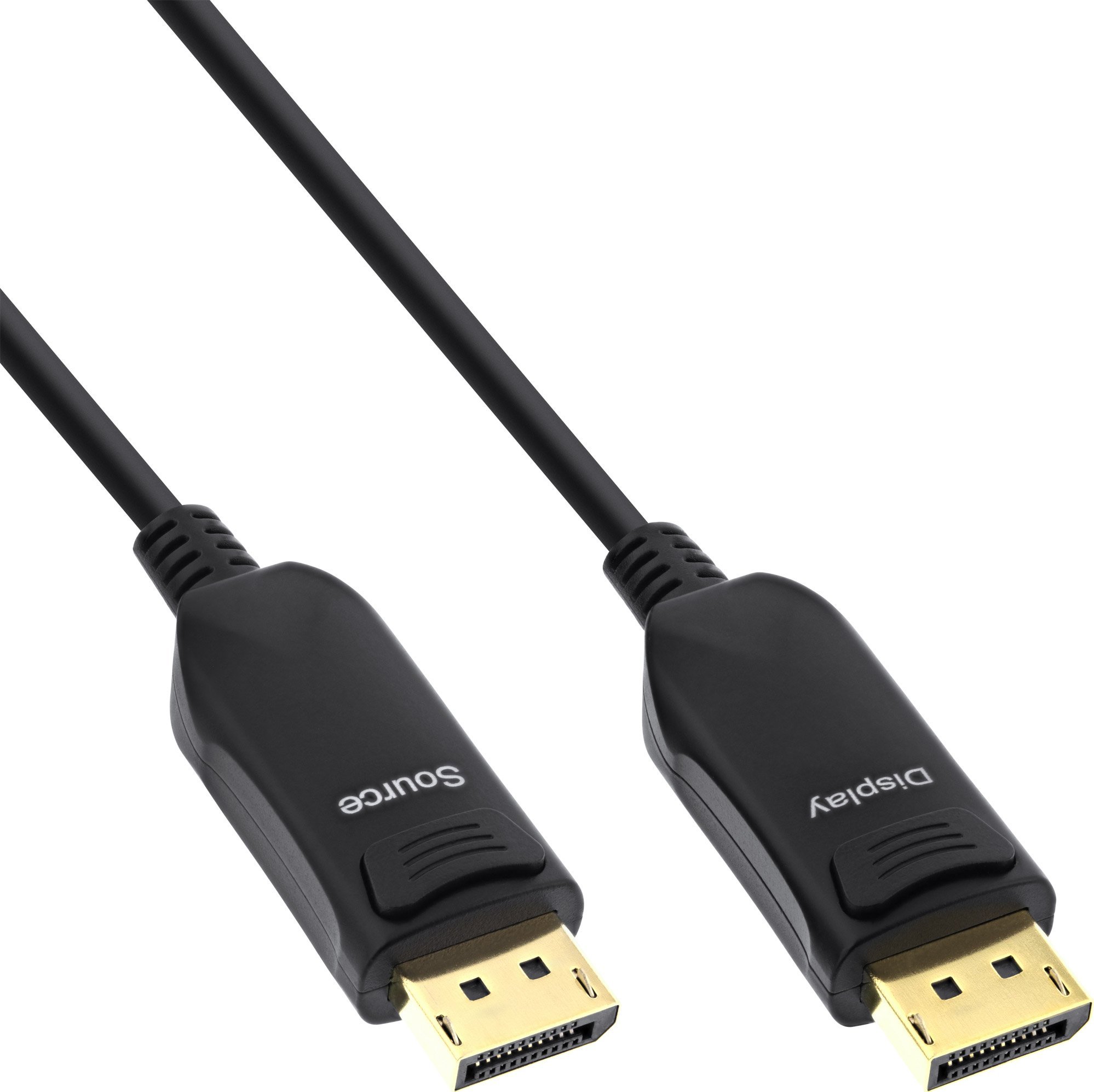 Zdjęcia - Kabel InLine   ® DisplayPort 1.4 AOC cable active, 8K4K, black, gold, 
