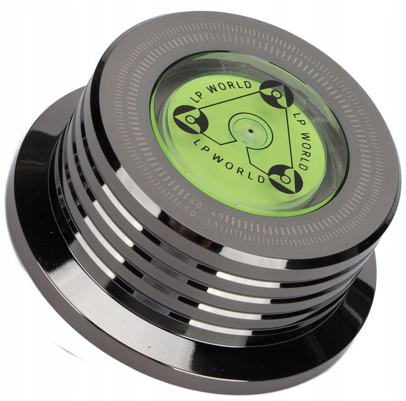 Gramofon Docisk płyt winylowych gramofonowy stabilizator winyli aluminiowy CZARNY