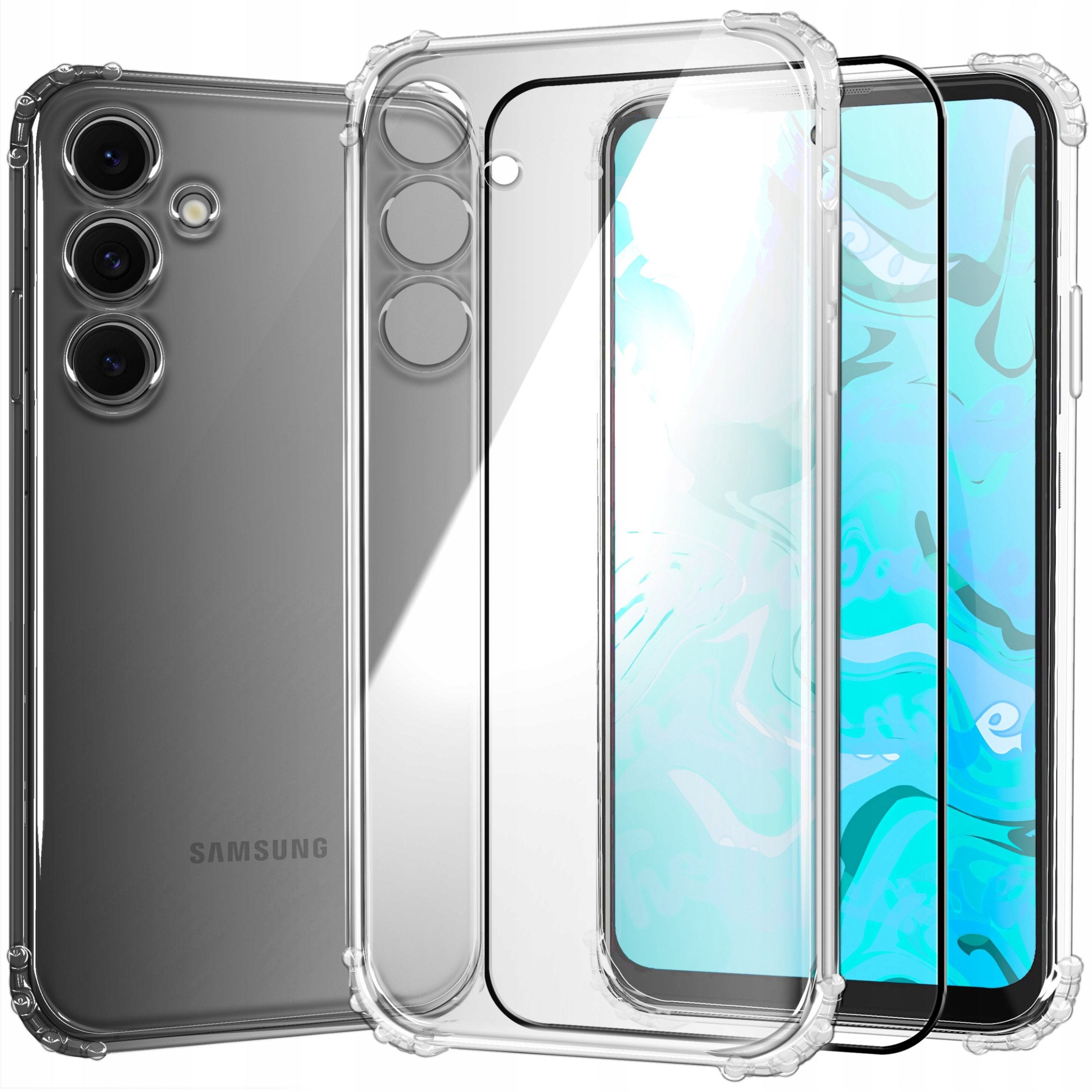 Hello Case ETUI PANCERNE DO SAMSUNG GALAXY S24 FE | CASE SILIKON GUMOWE SLIM | SZKŁO