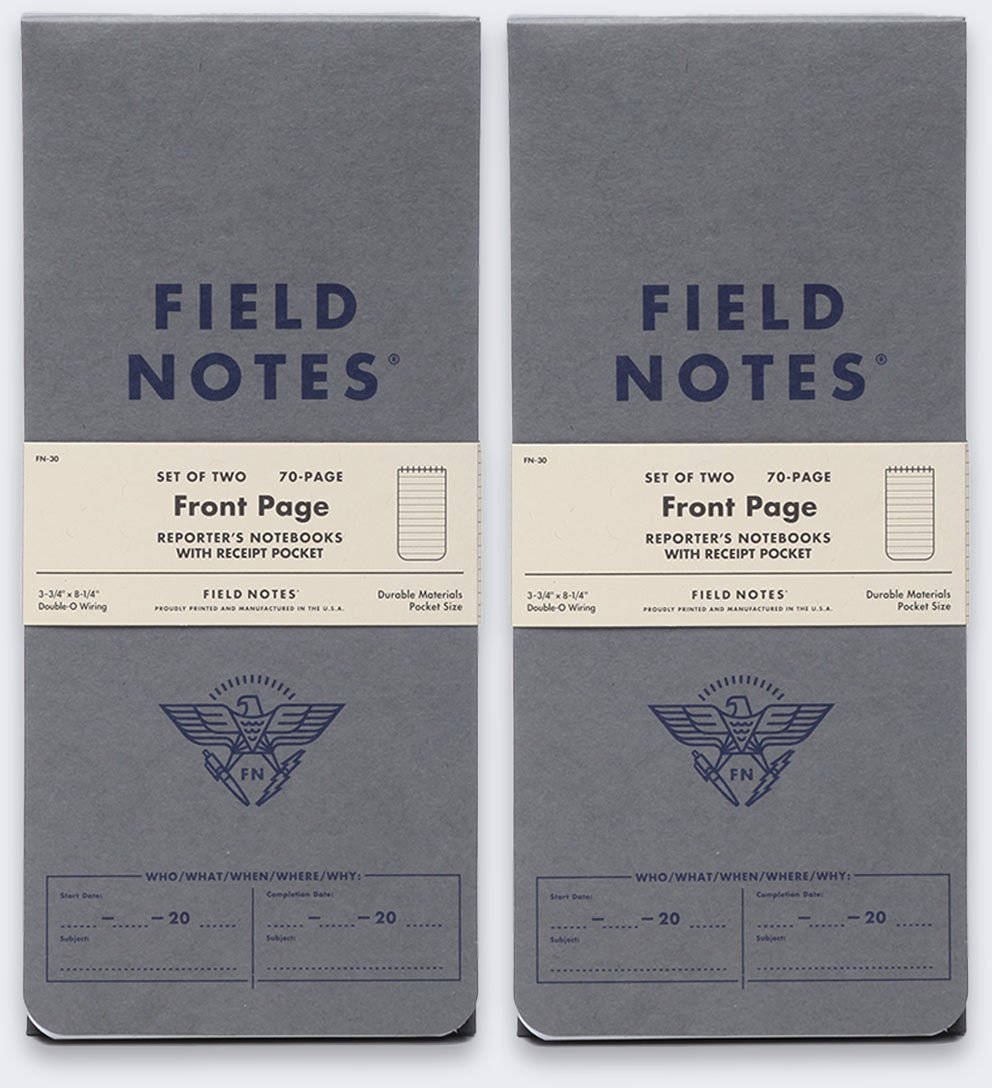 Notes Dziennikarski Field Notes Front Page Linie