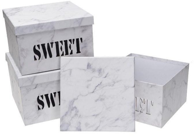 Rozette Pudełko Flower Box 3szt Sweet biały ROZETTE