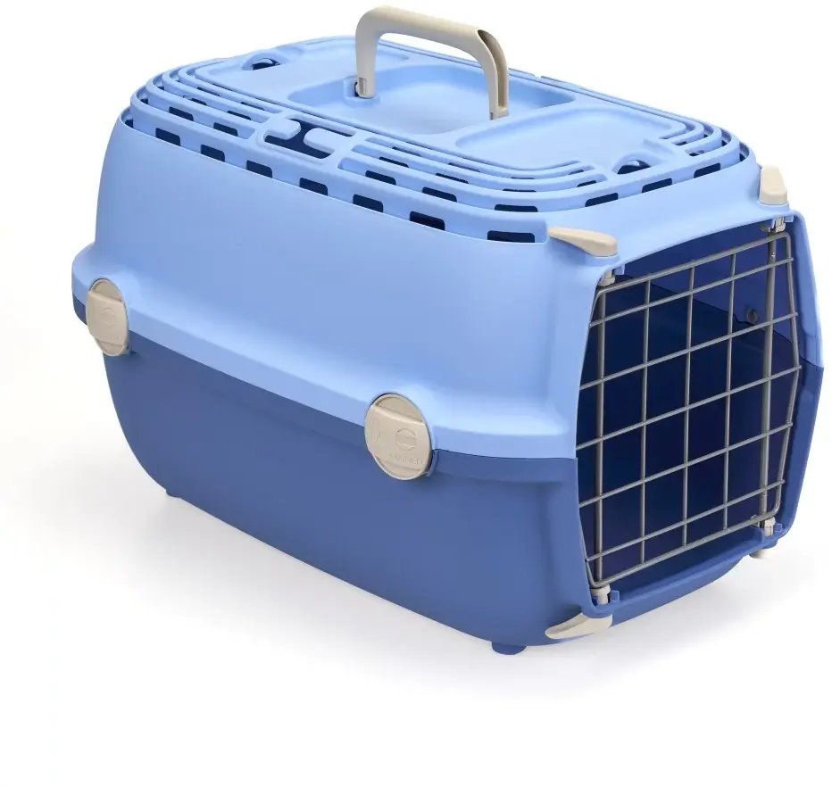 Aptel Klatka transportowa Horizon 1 z metalowymi drzwiami 48x32x30cm jasnoniebieski/niebieski (80035...