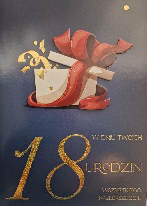Teka Karnet Urodziny 18 męskie