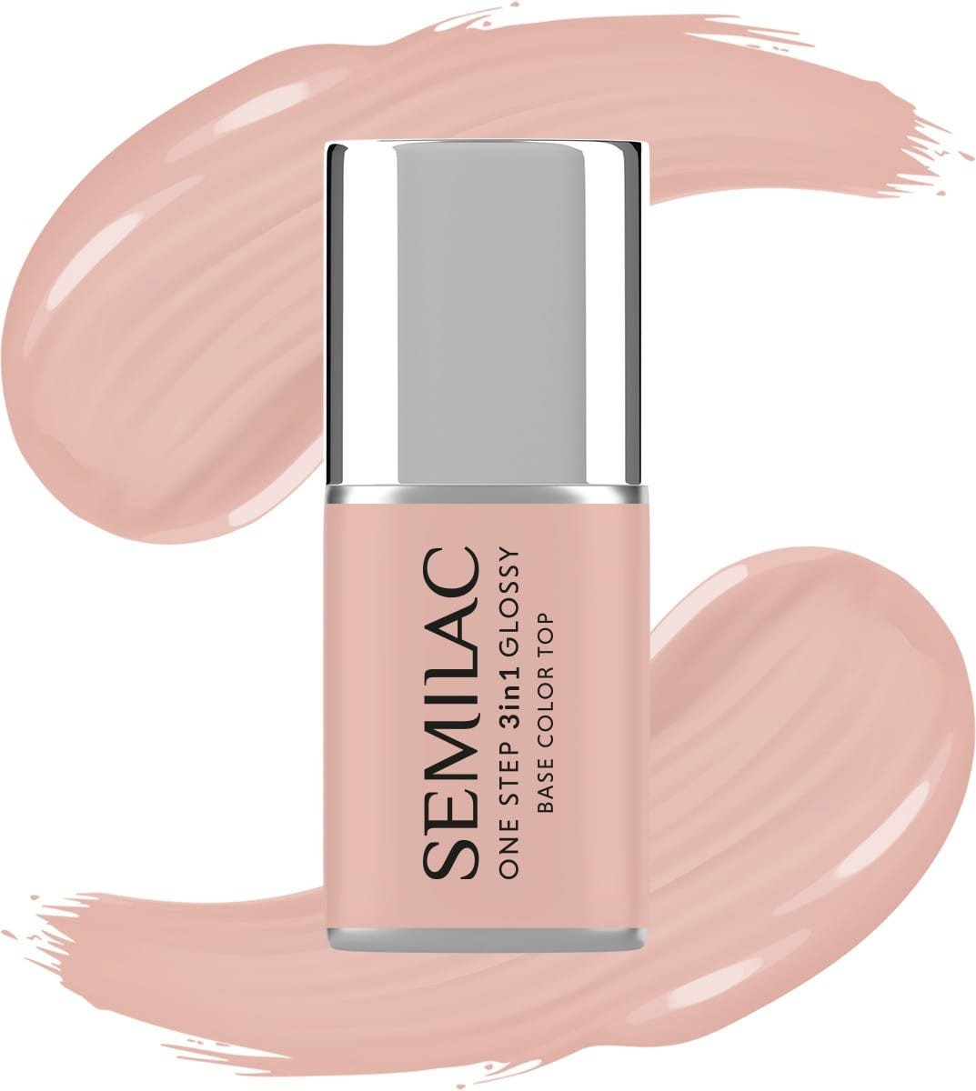 SEMILAC One Step Glossy 3in1 Lakier hybrydowy do paznokci S450 Light Peach 7 ml