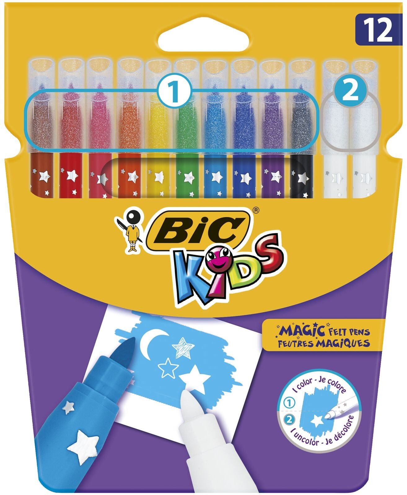 Bic Flamastry KIDS MAGIC FELT PENS BOX12