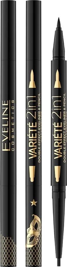 Eveline EVELINE Variete 2w1 Double Effect EYELINER I KREDKA wodoodporny