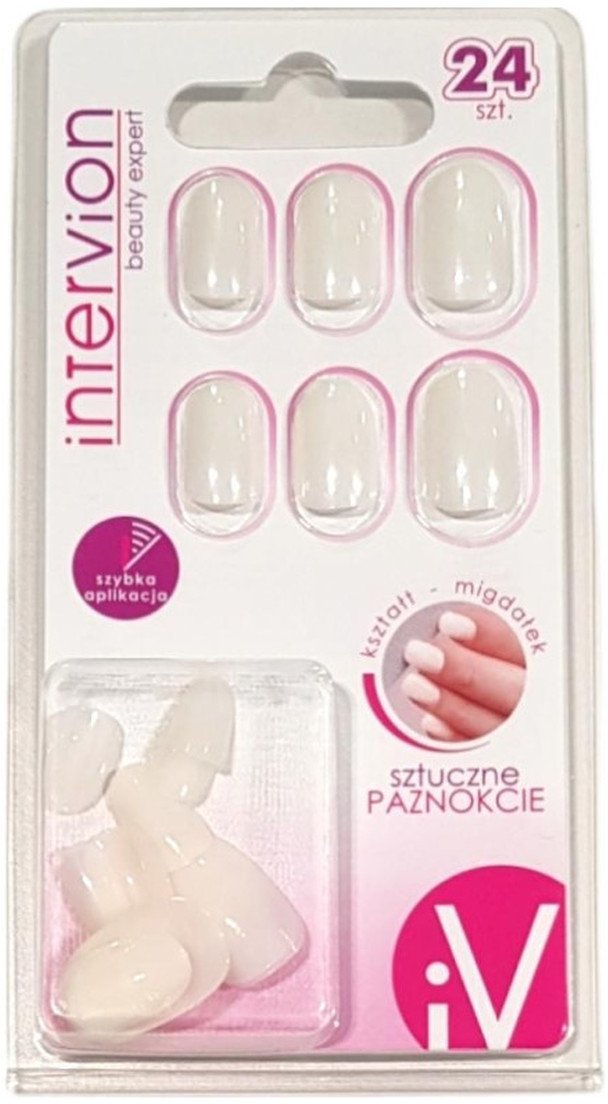 Inter-vion Sztuczne paznokcie mleczne - migdał 499132