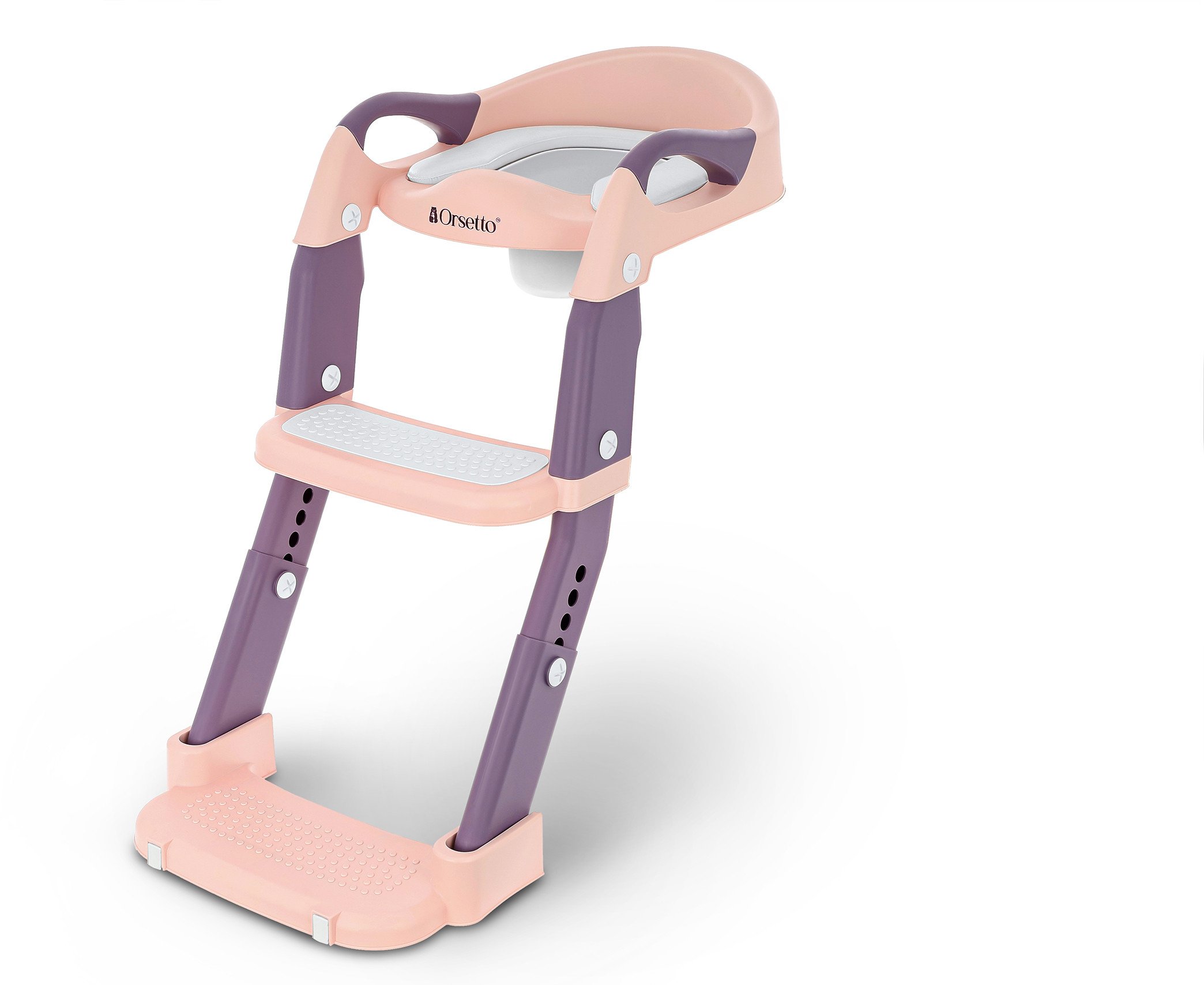 NAKŁADKA NA SEDES Z DRABINKĄ NOCNIK DLA DZIECI 3w1 ORSETTO RÓŻOWY