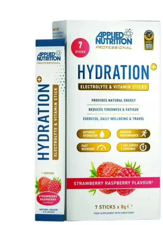 Applied Nutrition Applied Nutrition - Hydration+, Elektrolity i Witaminy, Truskawka Malina, 7 x 8g