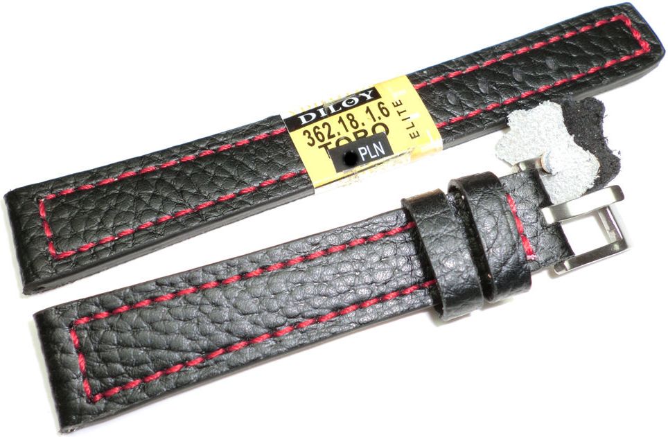 Diloy Skórzany pasek do zegarka 18 mm 362.18.1.6