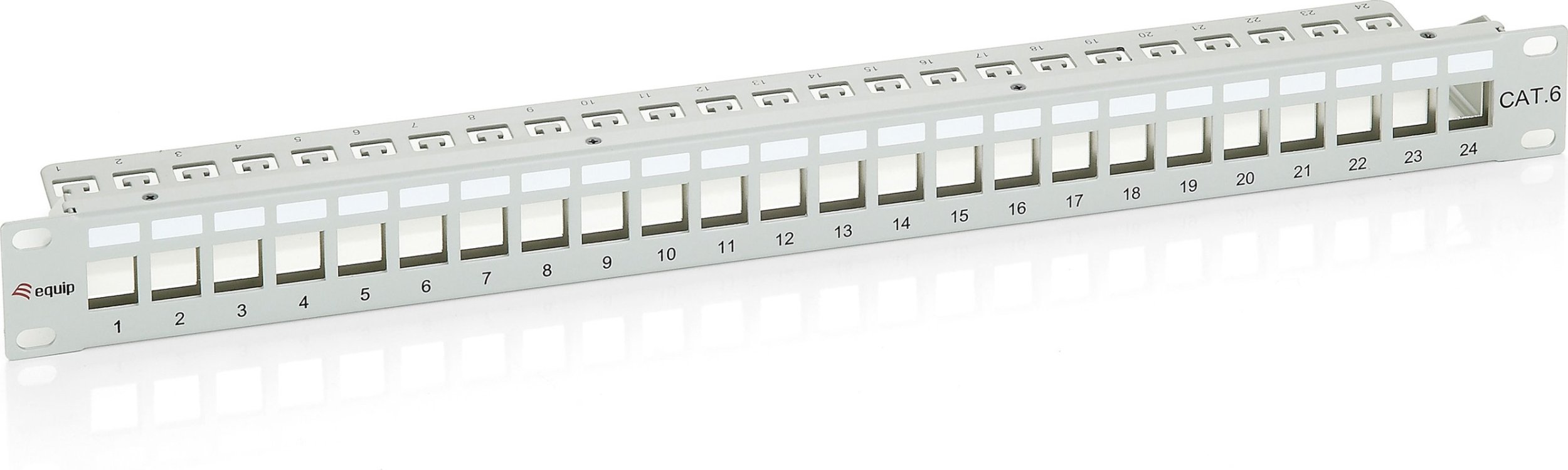 Equip Equip Patchpanel 24x Cat6 19" FTP 1HE Keystone Montage gr