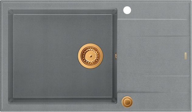 Zlewozmywak GraniteQ EVAN 136 XL zlewozmywak z syfonem Push To Open 1-komorowy z/o (860x500x210; kom...