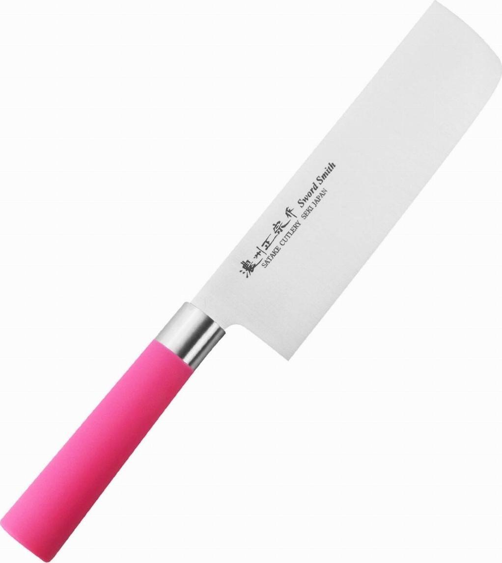 Satake Satake Macaron Pink Nóż Nakiri 17 cm