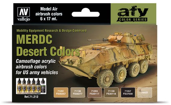 Vallejo Vallejo: 71.212 - Model Air - AFV - MERDC Desert Colors (6x18 ml)