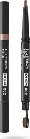 Pupa , Full, Paraben-Free, Definer, Double-Ended, Eyebrow Cream Pencil & Brush 2-In-1, 002, Brown, 0.2 g For Women