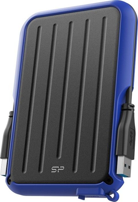 Dysk zewnętrzny HDD Silicon Power Armor A66 4TB Czarno-niebieski (SP040TBPHD66LS3B)