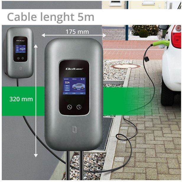 Qoltec Stacja ładowania EV Typ2 (52723)