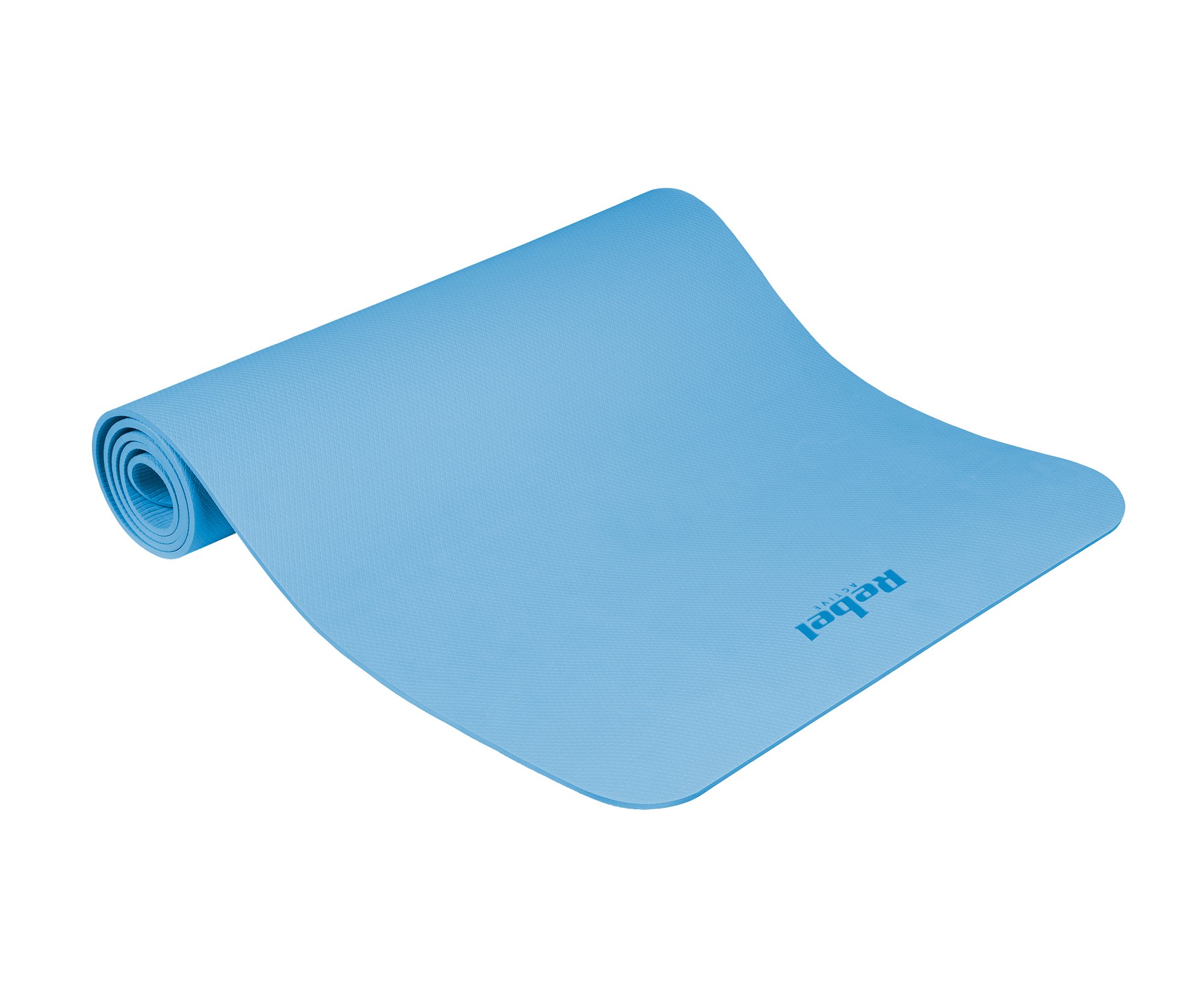Rebel Active Mata gimnastyczna do ćwiczeń joga, pilates, fitness, 183x61cm, grubość 1cm, materiał TP...