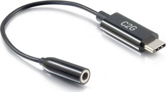 Adapter USB C2G USB-C - Jack 3.5mm Czarny (54426)