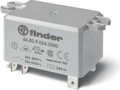 Finder Przekaźnik mocy PCB2P 30A 24 V DC Seria 66 (66.82.9.024.0300)