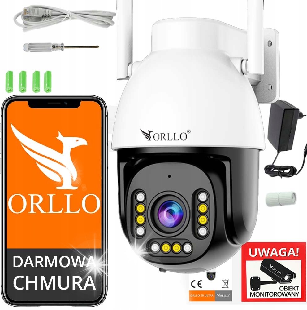 Kamera IP ORLLO Orllo Z9 Ultra Kamera IP 4MPx Obrotowa z Zoomem x10 - Zewnętrzna"