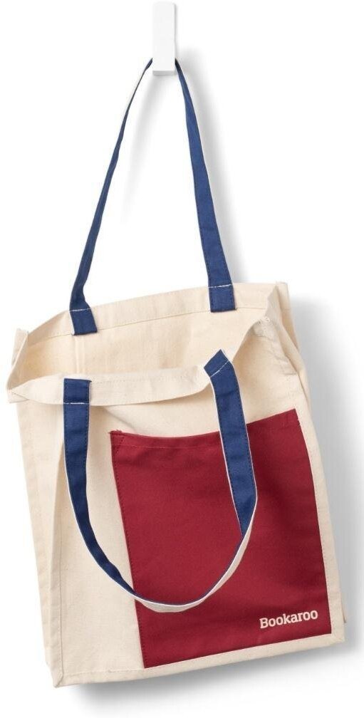 IF Bookaroo Torba bawełniana Dark Red&Navy