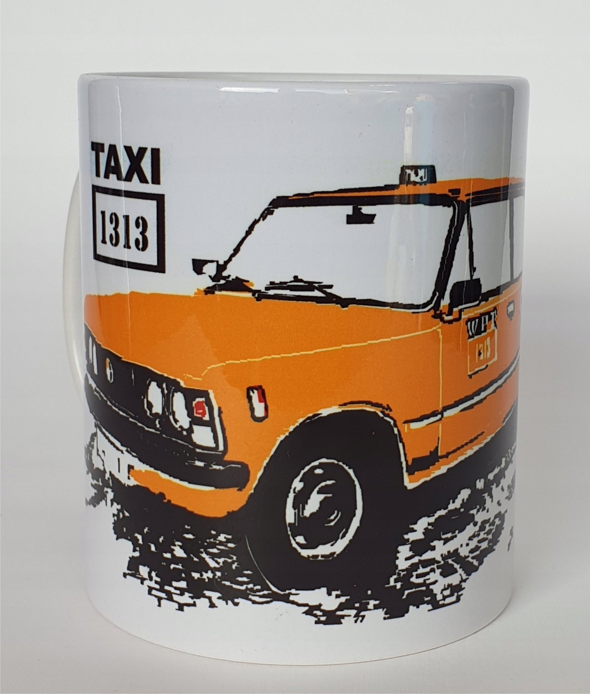 details Kubek PRL kultowe auto prezent FSO taxi kolekcja