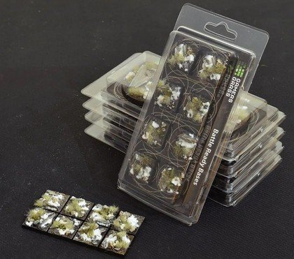 Gamers Grass Gamers Grass: Bases Square - Winter 25mm (8 szt.)
