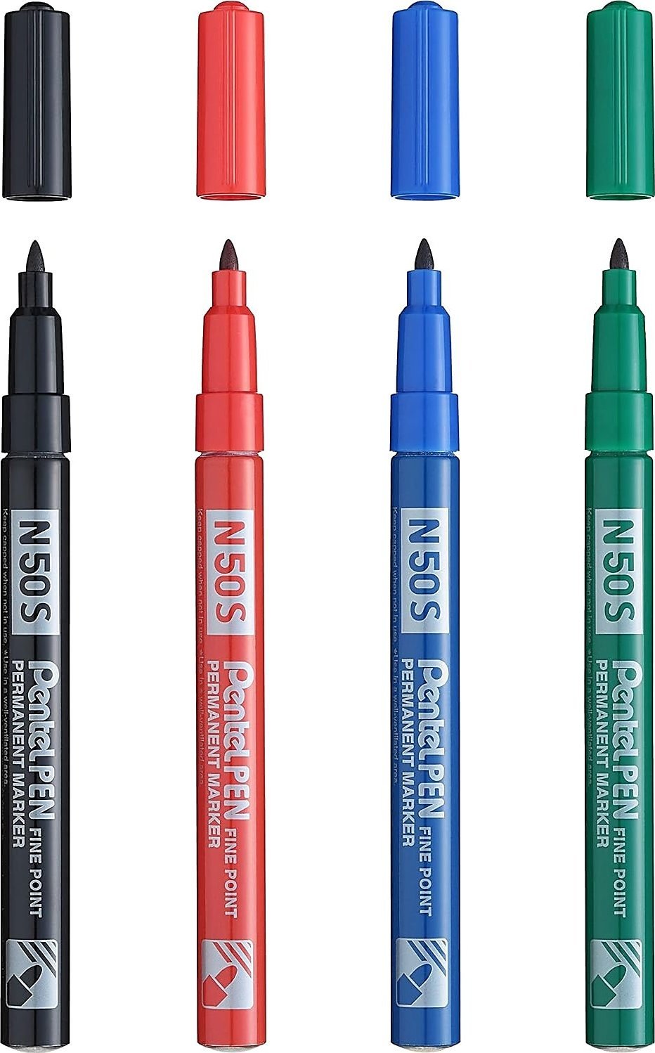 Pentel Marker permanentny Pen N50S niebieski, NIEBIESKI