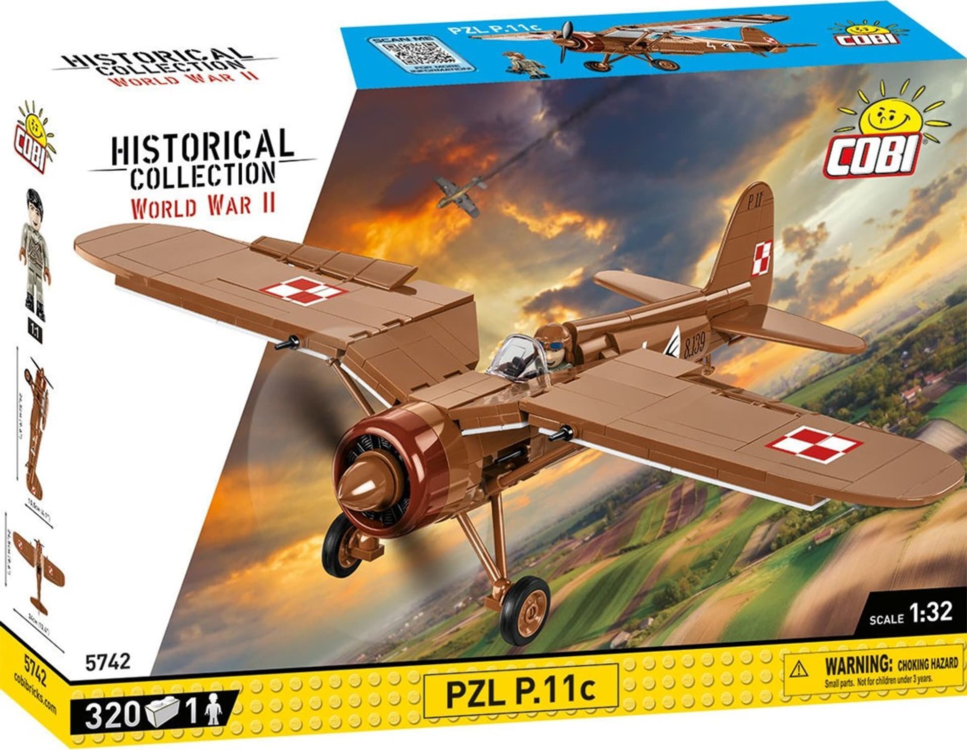 Cobi Historical Collection Samolot PZL P.11c (GXP-862720)