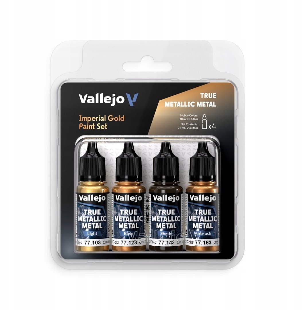 Vallejo Vallejo: 77.252 - True Metallic Metal - Imperial Gold Paint Set