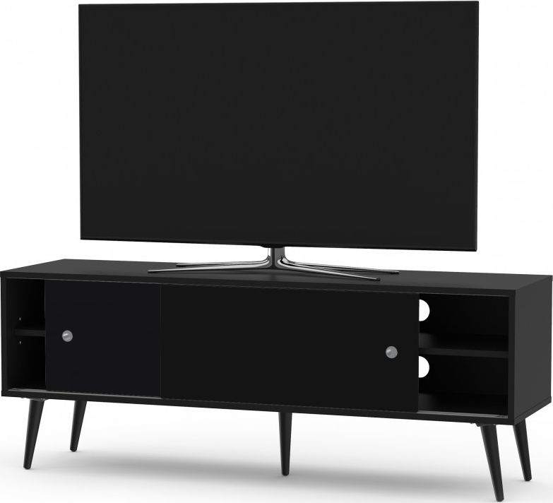 Zdjęcia - Szafka / uchwyt Sonorous Drewniana szafka rtv  RTRA-140-BLK-BLK szerokość 140 cm 